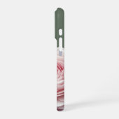 Eleganter Salbeigrüner Rosa Blumenstrauß iPhone Hülle (Linke Seite)