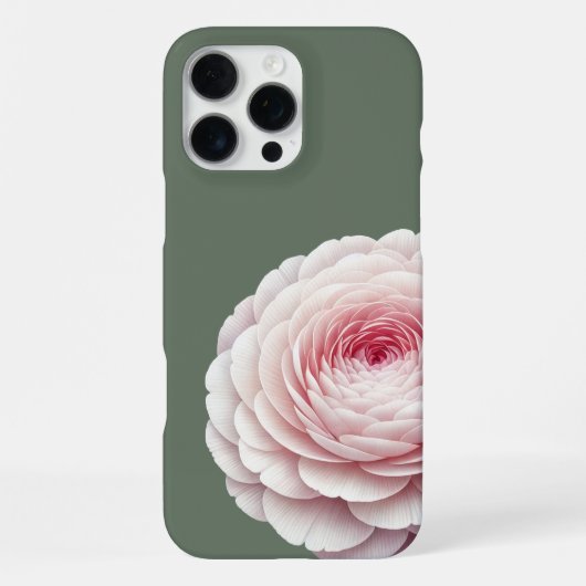 Eleganter Salbeigrüner Rosa Blumenstrauß iPhone Hülle (Rückseite)