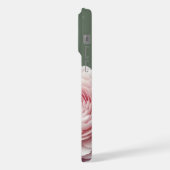Eleganter Salbeigrüner Rosa Blumenstrauß iPhone Hülle (Linke Seite)