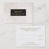 Eleganter Salon aus weißem Marmor und Wellness-Cen Empfehlungskarte (Vorne/Hinten)