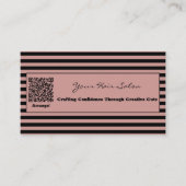 Eleganter Salon der Toskana Rosa und Schwarzer Str Visitenkarte (Vorderseite)