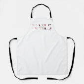 Eleganter Salon mit weißer und rosafarbener Nagelk Schürze (Vorderseite)