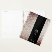 Eleganter Salon Monogram Glitzer Planner Planer (Anzeige)