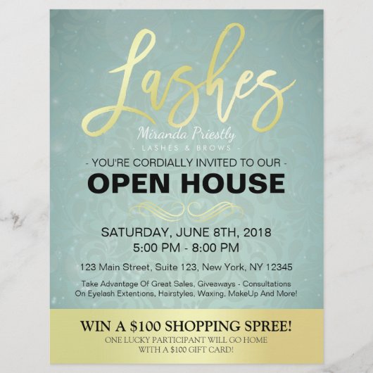 Eleganter Salon Open House Flyer (Vorne)