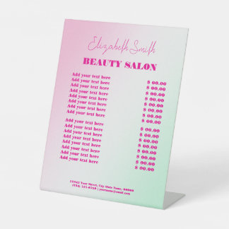 Eleganter Salon Soft Pink Beauty Salon Sockelschild