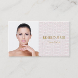 Eleganter Salon und Wellness-Center Pink Lattice F Visitenkarte
