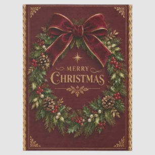 Eleganter Samt-Schleifen-Weihnachten, Luxuriöse Bo Seidenpapier