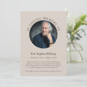 Eleganter Sand & Brown im Love Memory Ankündigung (Stehend Vorderseite)