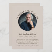 Eleganter Sand & Brown im Love Memory Ankündigung (Vorne/Hinten)