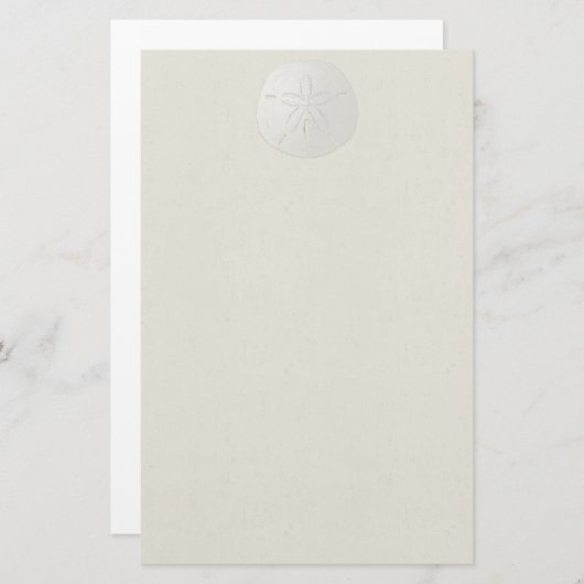 Eleganter Sand-Dollar stationäres 1 Briefpapier (Vorne/Hinten)