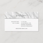 Eleganter Satin-Marmor mit Frame Chic Hübsch Visitenkarte (Rückseite)