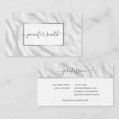 Eleganter Satin-Marmor mit Frame Chic Hübsch Visitenkarte (Vorne/Hinten)