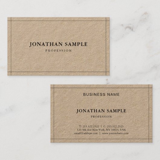 Eleganter sauberer Beruflich Moderner Schlichter L Visitenkarte (Vorne/Hinten)