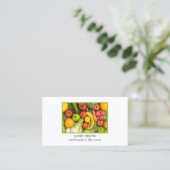 Eleganter, sauberer Gemüse Ernährungsspezialist Visitenkarte (Stehend Vorderseite)