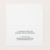 Eleganter sauberer Gemüse ernährungswissenschaftli Visitenkarten (Innenseite Aufgefaltet)