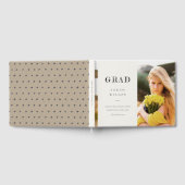 Eleganter Sauberer Minimaler Clean Foto Abschluss Gästebuch (Voll)