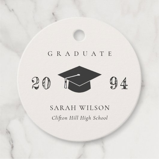 Eleganter sauberer, moderner Minimal einfacher Abs Geschenkanhänger (Vorderseite)