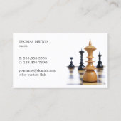 Eleganter sauberer Schachtrainer Visitenkarte (Vorderseite)