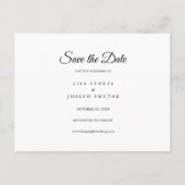 Eleganter Save the Date Kalender Gold Liebe Herz Postkarte (Rückseite)