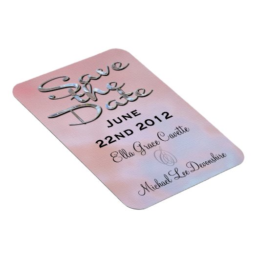 Eleganter Save the Date Summer Magnet (Rechte Seite)