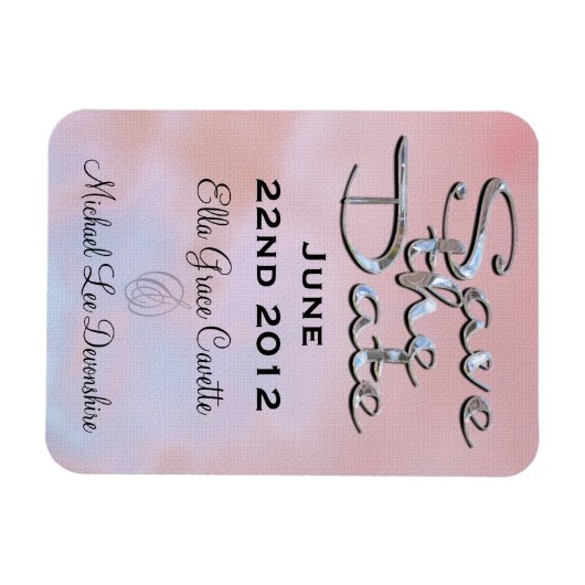 Eleganter Save the Date Summer Magnet (Horizontal)