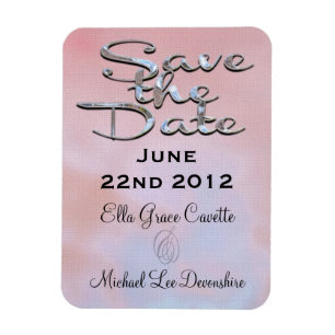 Eleganter Save the Date Summer Magnet
