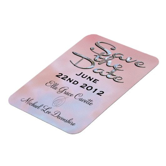Eleganter Save the Date Summer Magnet (Linke Seite)