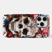 💀 Eleganter Schädel mit Blumen 🌸 iPhone Hülle (Rückseite (Horizontal))