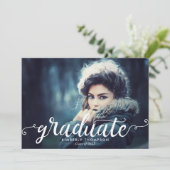 Eleganter schicker Abschluss Moderne Handschrift Ankündigung (Stehend Vorderseite)