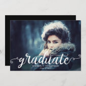 Eleganter schicker Abschluss Moderne Handschrift Ankündigung (Vorne/Hinten)