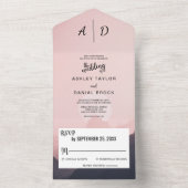 Eleganter schicker Berg All in One Wedite Einladun Einladung (Innen Boden)