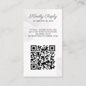 Eleganter schicker Foto QR Code Online-UAWG Begleitkarte (Vorderseite)