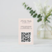 Eleganter schicker Foto QR Code Online-UAWG Begleitkarte (Stehend Vorderseite)
