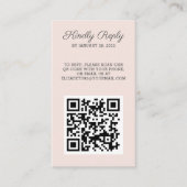 Eleganter schicker Foto QR Code Online-UAWG Begleitkarte (Vorderseite)