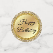 Eleganter, schicker Geburtstag, goldener Luxus-Hin Konfetti (Klein Vorderseite)