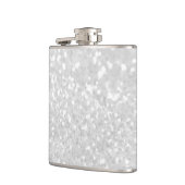 Eleganter, schicker Glamour Weißer falscher Glitte Flachmann (Links)