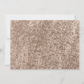 Eleganter schicker Gold Glitzer Drehbuch Schwarzer Einladung (Rückseite)