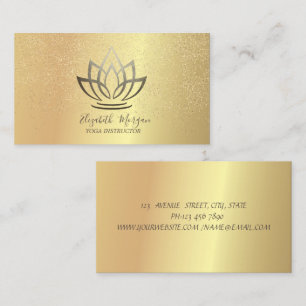 Eleganter Schicker Goldener Lotus Konfetti Yoga-Le Visitenkarte