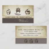 Eleganter schicker Kuchen und Bäckerei Visitenkarte (Vorne/Hinten)