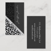 Eleganter schicker Luxus zeitgenössischer Glam Leo Visitenkarte (Vorne/Hinten)