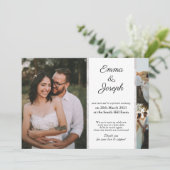 Eleganter schicker Marmor Hochzeit verzögert benut (Stehend Vorderseite)