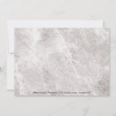 Eleganter schicker Marmor Hochzeit verzögert benut (Rückseite)