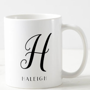 Eleganter schicker Name mit Monogramm Kaffeetasse