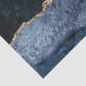 Eleganter, schicker Navy Blue Gold Glitzer Marmor Seidenpapier (Detail)