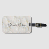 Eleganter, schicker Opal-Edelstein-Marmor Gepäckanhänger (Vorderseite (Horizontal))