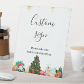 Eleganter & schicker Weihnachtstisch mit individue Sockelschild (In Situ)