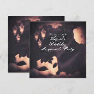 Eleganter, schimmernder, vintage-Masquerade-Bemalt Einladung