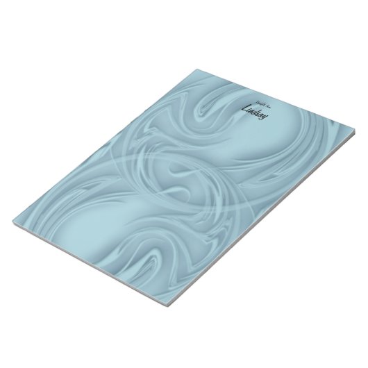 Eleganter Schlaganfall über Abstrakt Notizblock (angewinkelt)