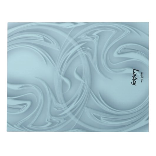 Eleganter Schlaganfall über Abstrakt Notizblock (Vorderseite)