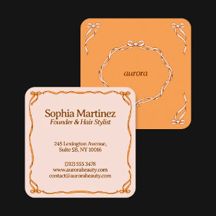 Eleganter, schlanke Rahmen Quadratische Visitenkarte